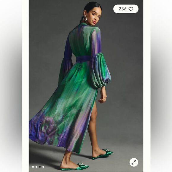 Dresses & Skirts - Anthropologie Siddhartha Bansal Long-Sleeve Wrap Dress